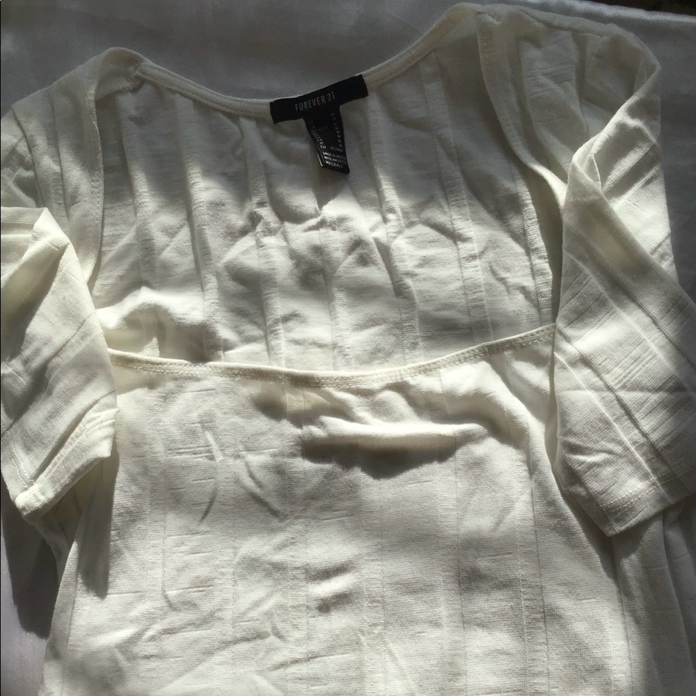 White Square Neck Bodysuit
